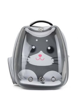 Gray Transparent Breathable Cat Backpack Pet Bag 103-45082 www.gmtshop.com