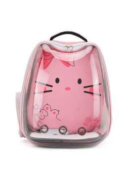 Pink Transparent Breathable Cat Backpack Pet Bag 103-45083 www.gmtshop.com