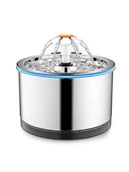 Wholesale 2.5L Silver rounded Stainless Steel Pet Water Dispenser Cat Water Feeder Dog Water Dispenser 120-3302 Pet Products Factory, OEM Manufacturer, Supplier, Agent www.gmtshop.com OEM ODM Wholesale stainless steel pet cat dog water dispenser Fountain
