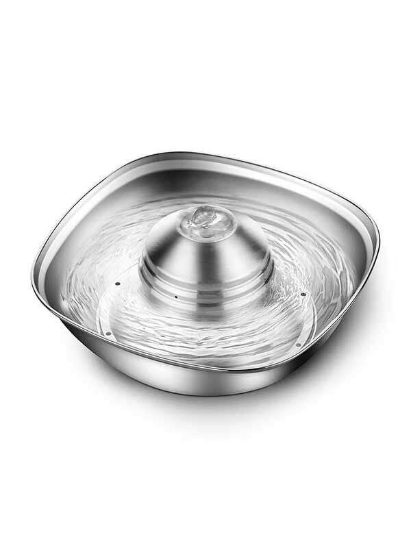 Wholesale OEM 2.6L Silver Stainless Steel Pet Water Dispenser Cat Water Feeder Dog Water Dispenser 120-3304 Pet Products Factory, OEM Manufacturer, Supplier, Agent www.gmtshop.com OEM ODM Wholesale stainless steel pet cat dog water dispenser Fountain